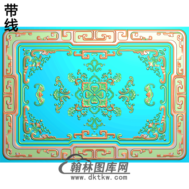 欧式长方形洋花精雕图（CYH-224）展示