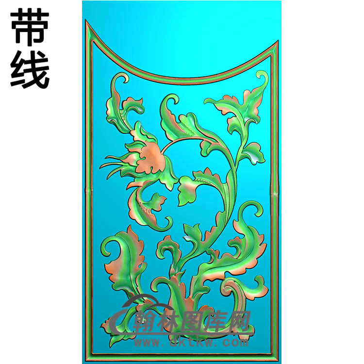 欧式长方形洋花精雕图（CYH-239）展示