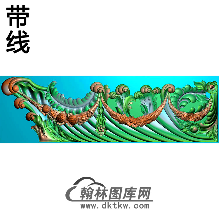 欧式长条洋花精雕图（CTH-058）展示