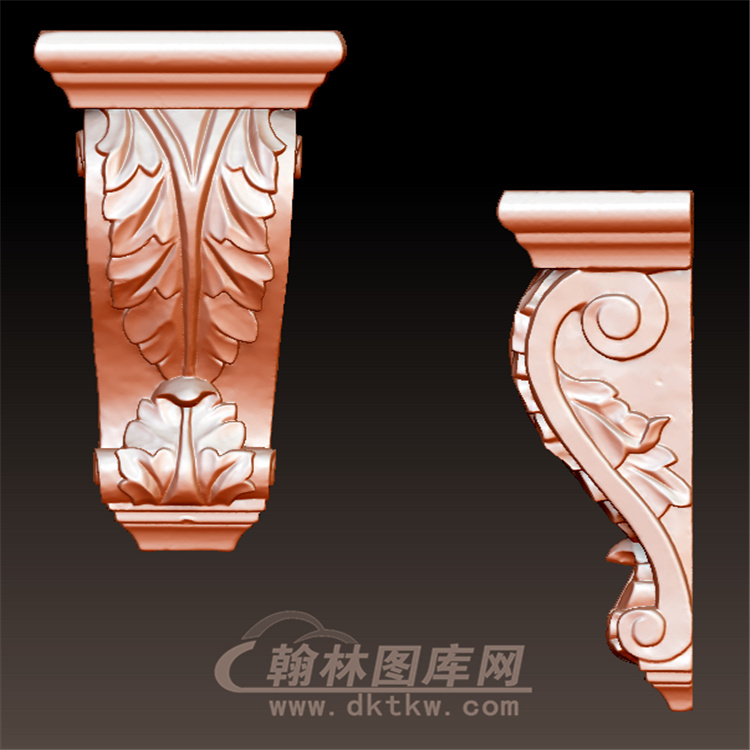 梁托洋花柱头立体圆雕图(YZT-005)展示