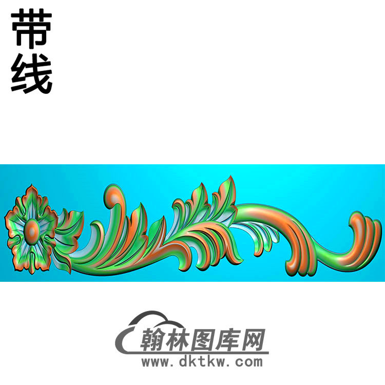 欧式长条洋花精雕图（CTH-086）展示