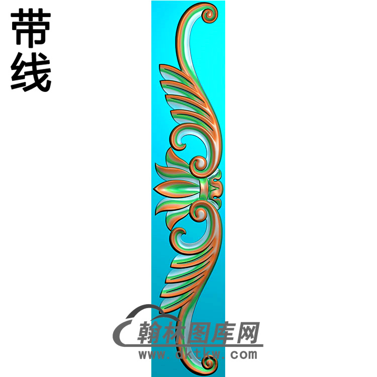 欧式长条洋花精雕图（CTH-097）展示