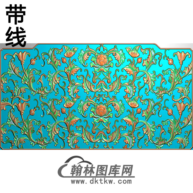 欧式长方形洋花精雕图（CYH-246）展示