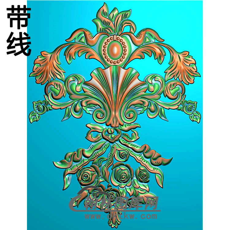 欧式长方形洋花精雕图（CYH-259）展示