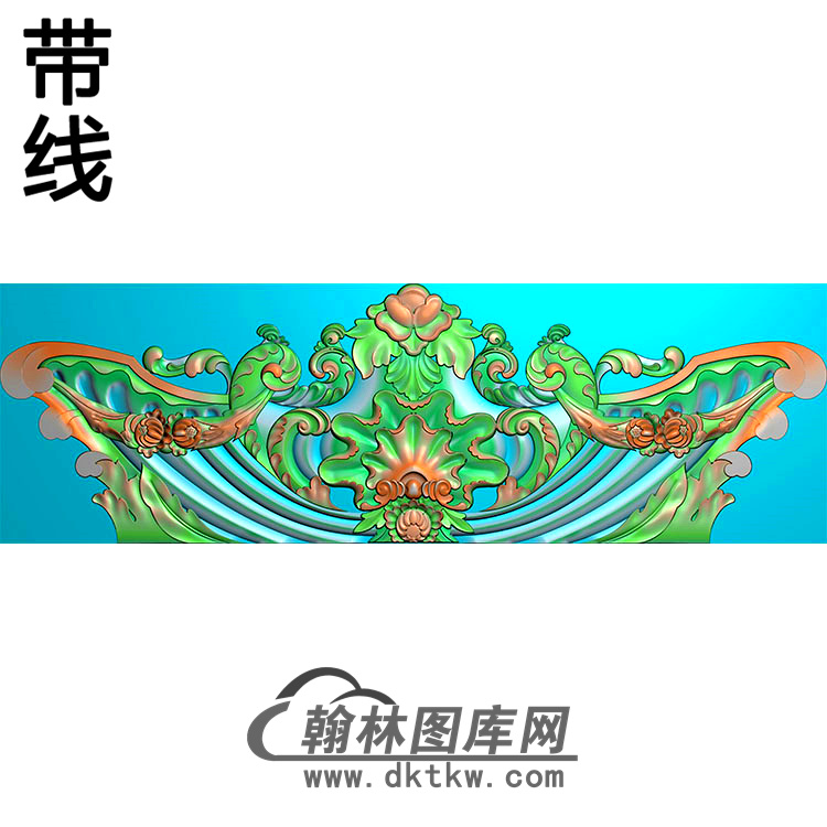 欧式长方形洋花精雕图（CYH-271）展示