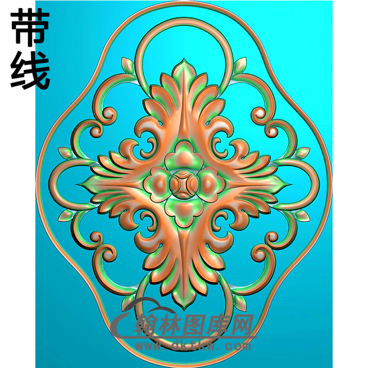 欧式长方形洋花精雕图（CYH-274）展示