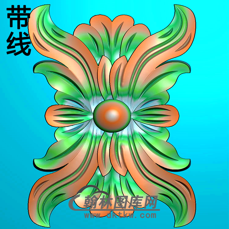 欧式长方形洋花精雕图（CYH-280）展示