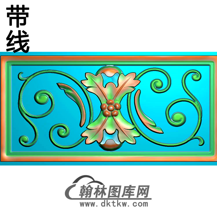 欧式长方形洋花精雕图（CYH-284）展示