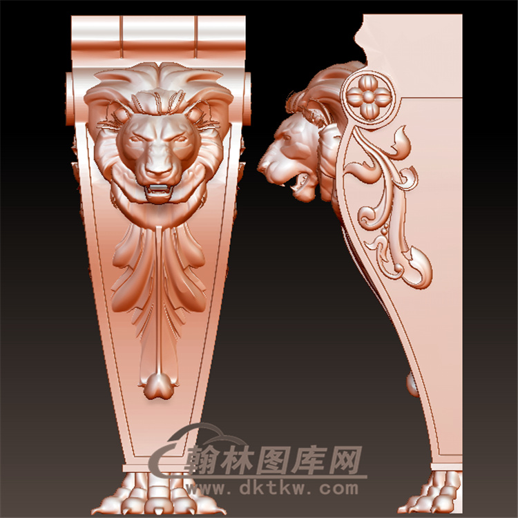 狮子头罗马柱托梁欧式立体圆雕图(YZT-055)展示