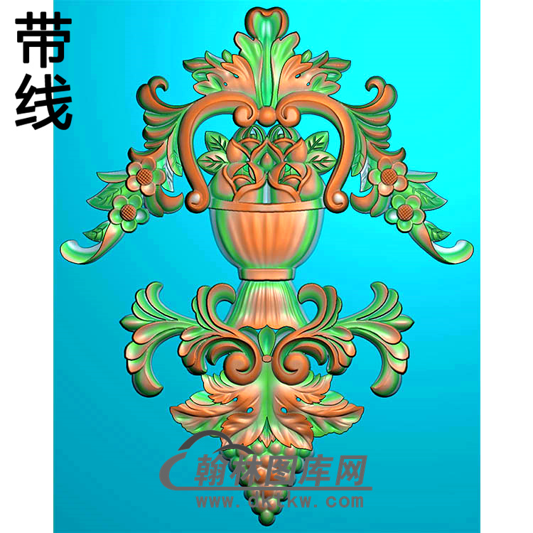 欧式长方形洋花精雕图（CYH-319）展示