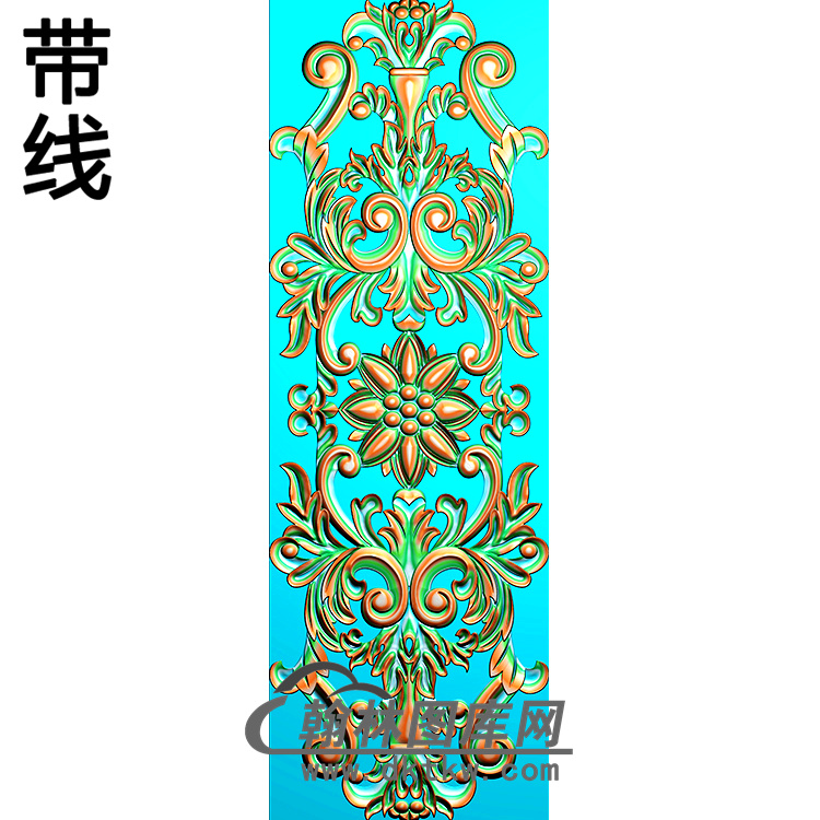 欧式长方形洋花精雕图（CYH-346）展示