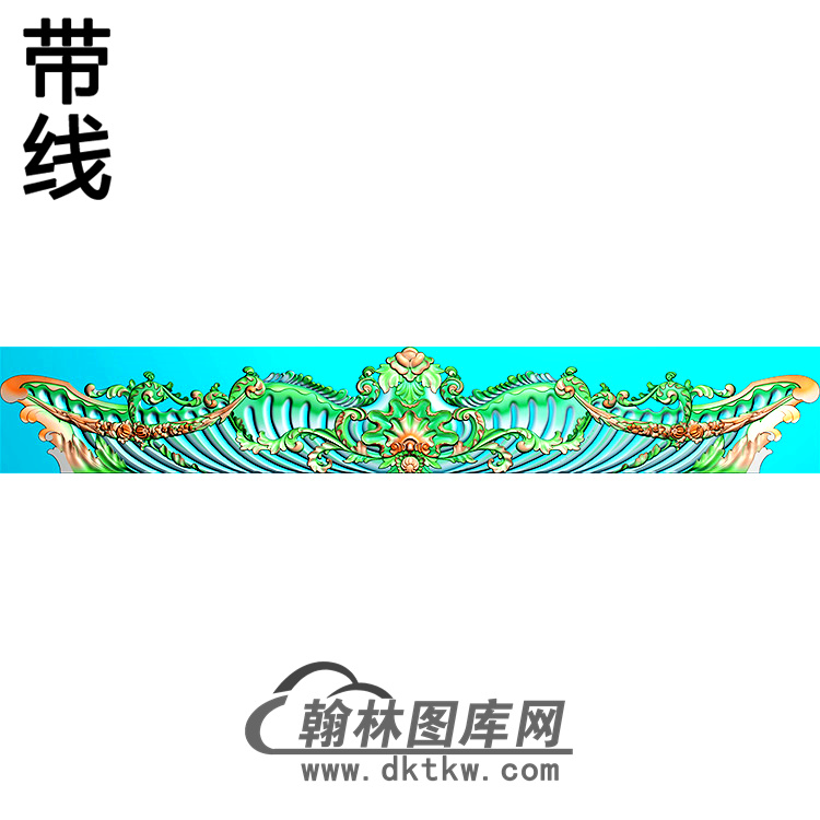 欧式长条洋花精雕图（CTH-242）展示