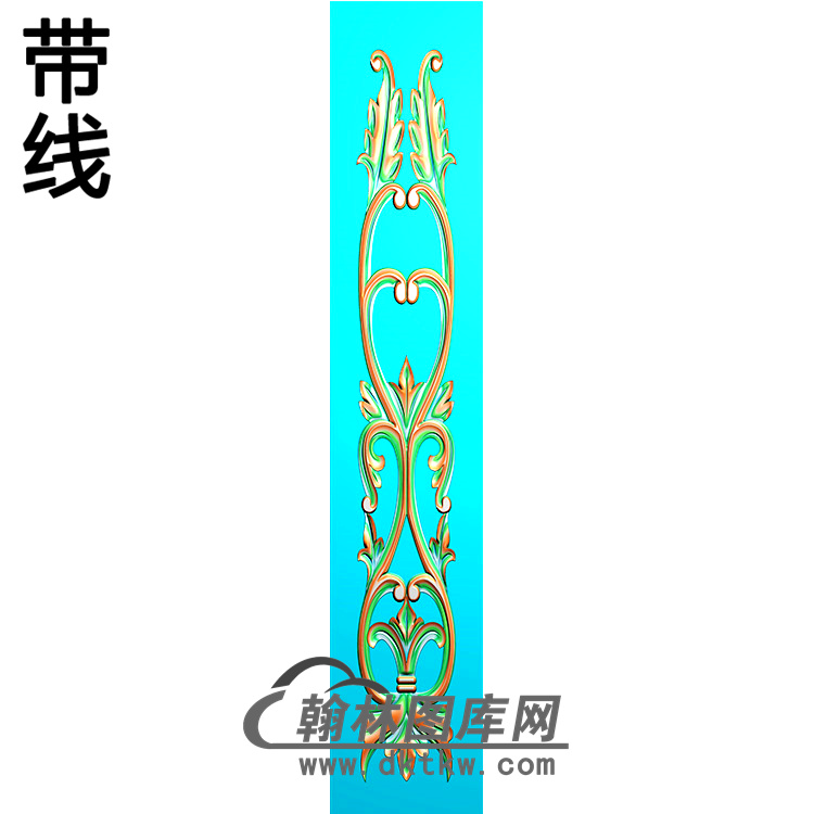 欧式长条洋花精雕图（CTH-294）展示