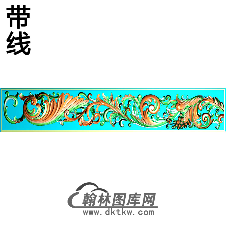 欧式长条洋花精雕图（CTH-298）展示