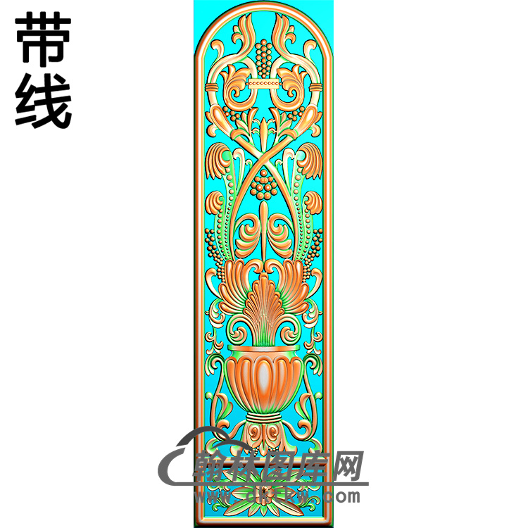 欧式长方形洋花精雕图（CYH-348）展示