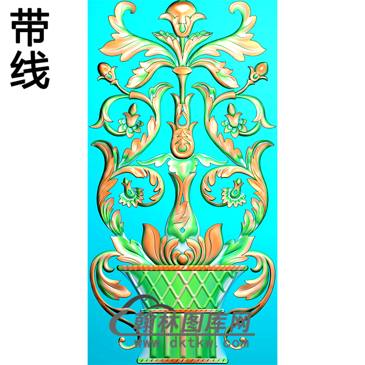 欧式长方形洋花精雕图（CYH-365）展示