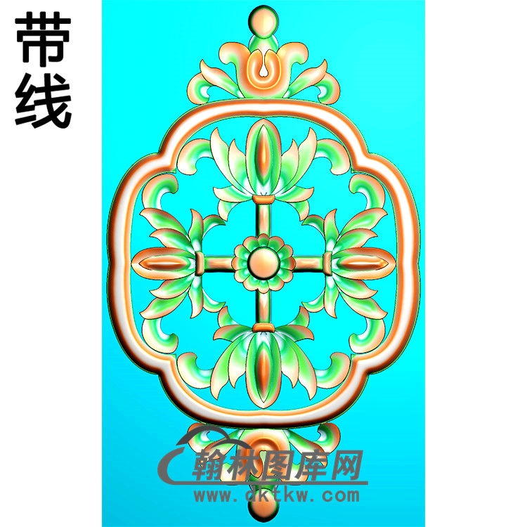 欧式长方形洋花精雕图（CYH-381）展示