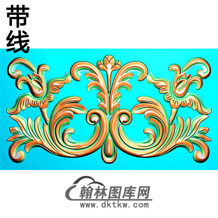 欧式长方形洋花精雕图（CYH-391）展示
