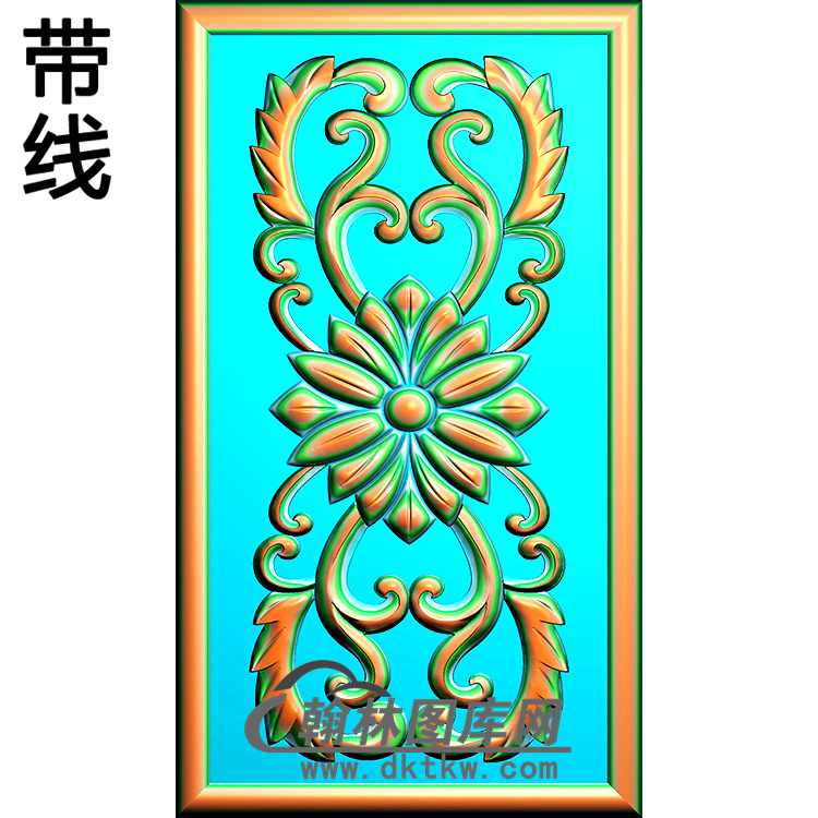 欧式长方形洋花精雕图（CYH-393）展示
