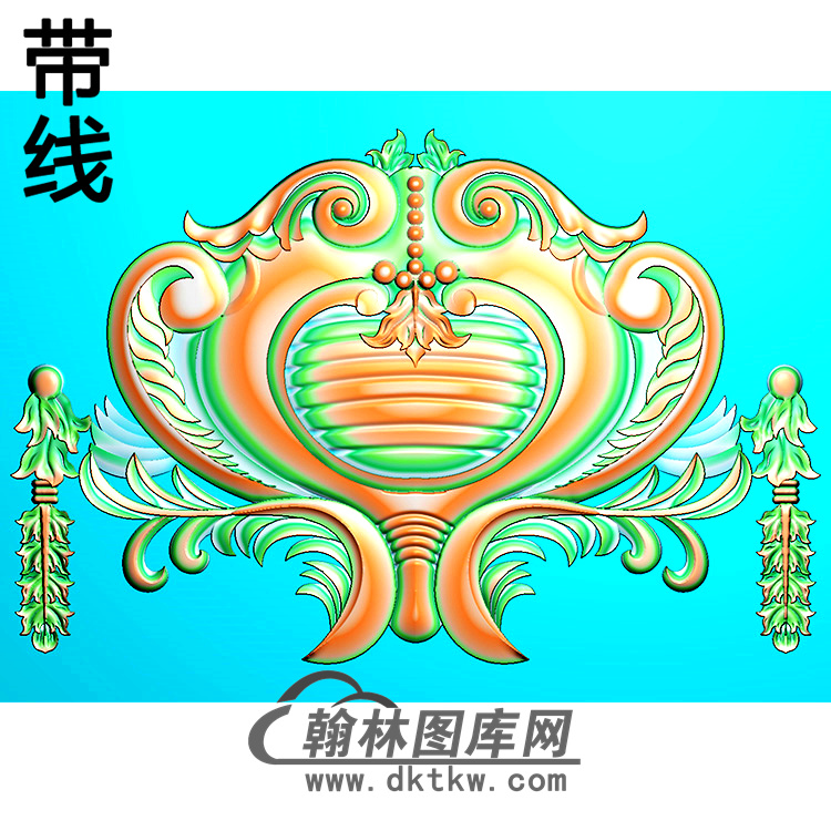 欧式长方形洋花精雕图（CYH-394）展示