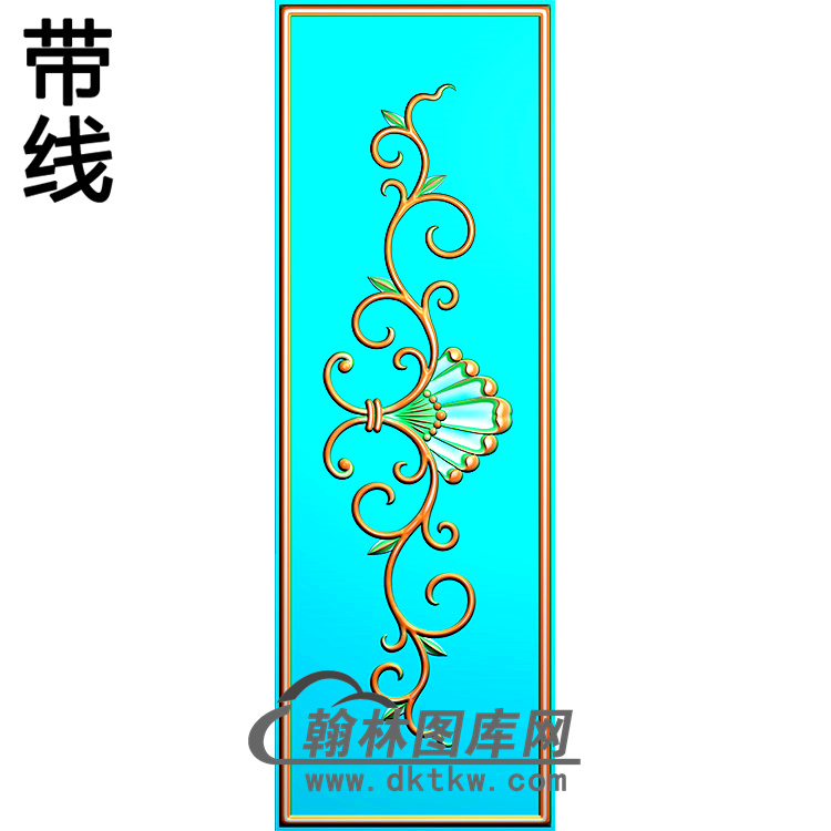 欧式长方形洋花精雕图（CYH-408）展示