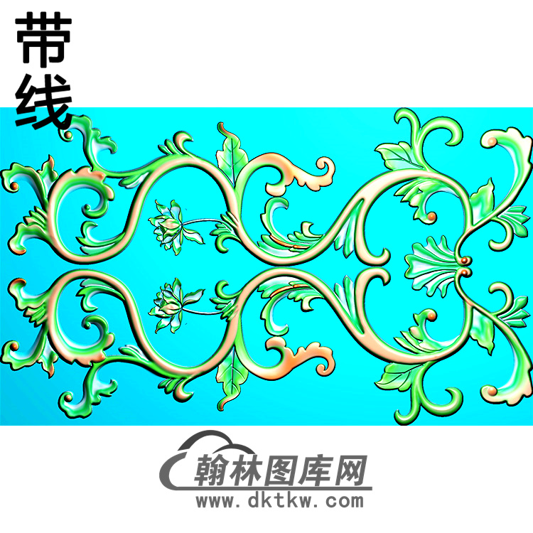 欧式长方形洋花精雕图（CYH-419）展示