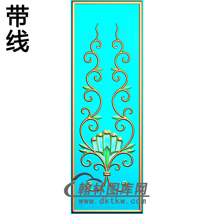 欧式长方形洋花精雕图（CYH-426）展示