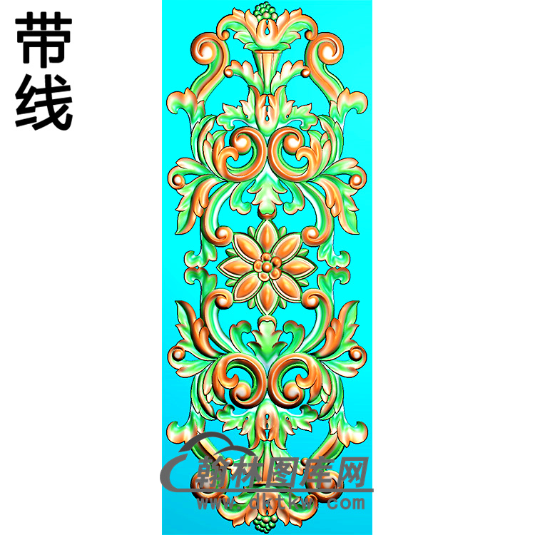 欧式长方形洋花精雕图（CYH-428）展示