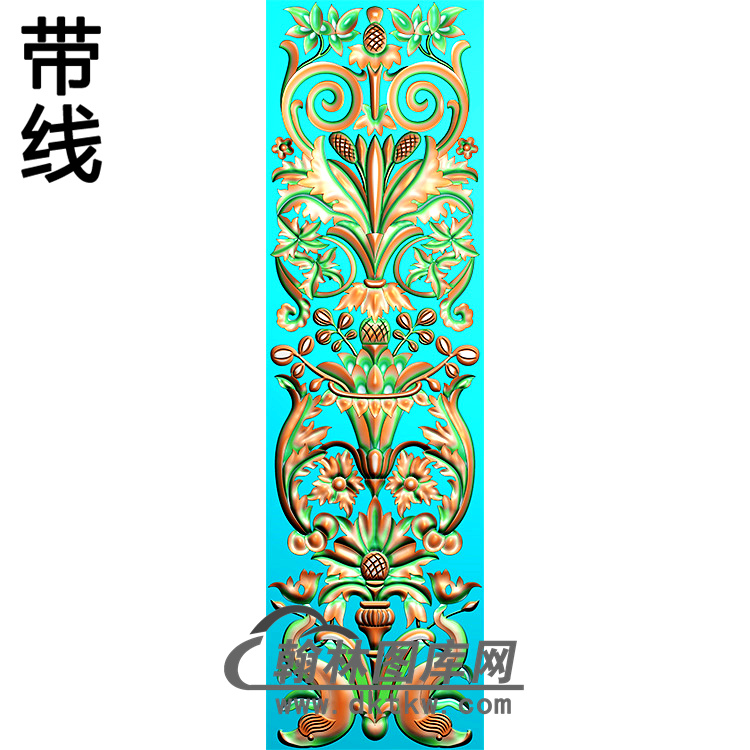 欧式长方形洋花精雕图（CYH-431）展示