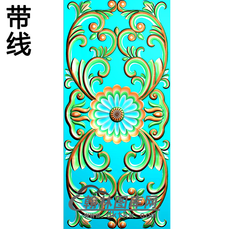欧式长方形洋花精雕图（CYH-437）展示