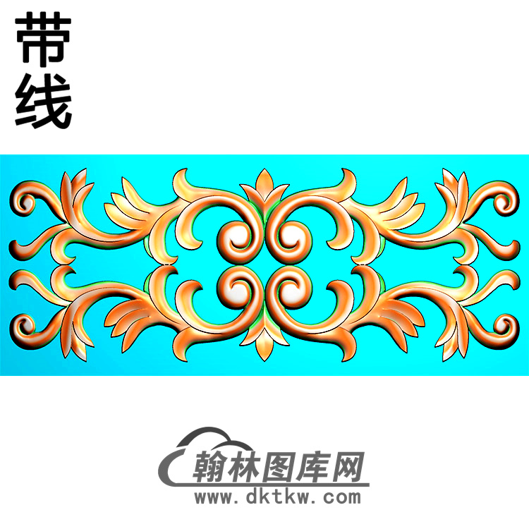 欧式长方形洋花精雕图（CYH-443）展示