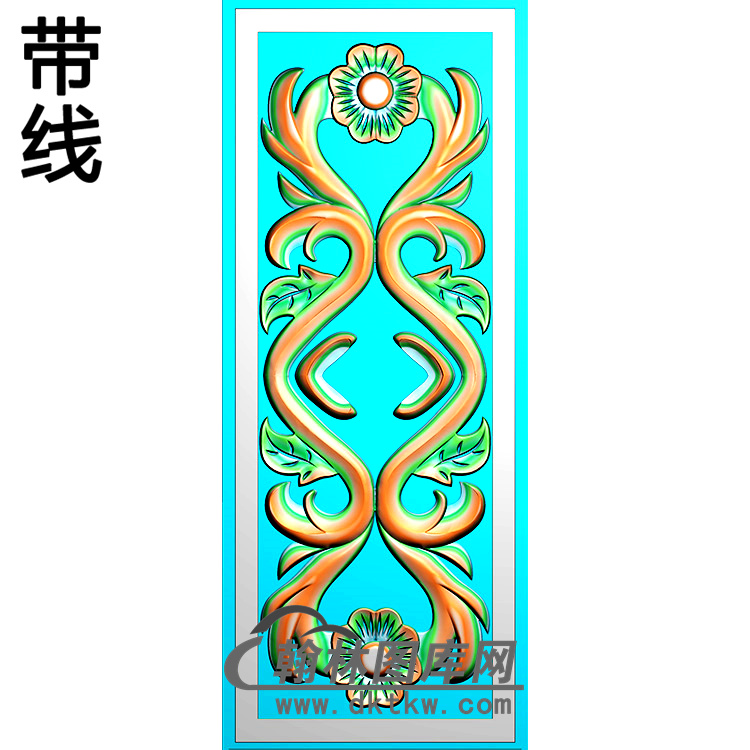 欧式长方形洋花精雕图（CYH-449）展示