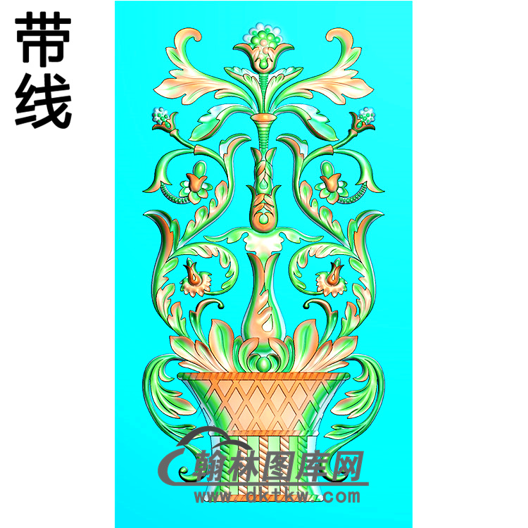 欧式长方形洋花精雕图（CYH-461）展示