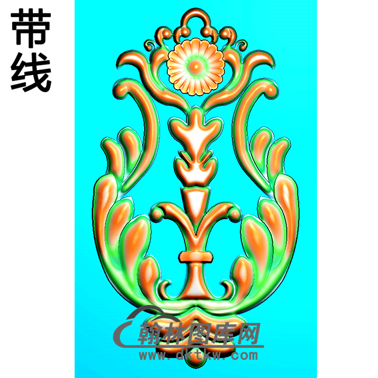 欧式长方形洋花精雕图（CYH-462）展示
