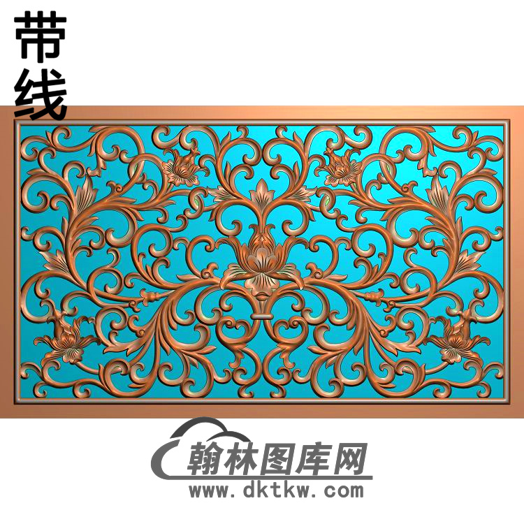 欧式长方形洋花精雕图（CYH-495）展示