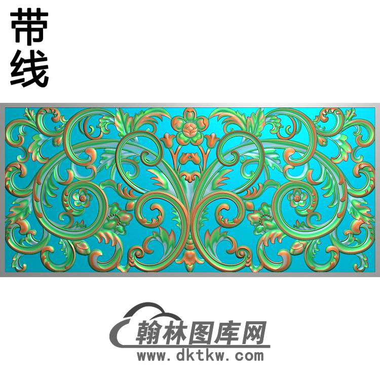 欧式长方形洋花精雕图（CYH-500）展示