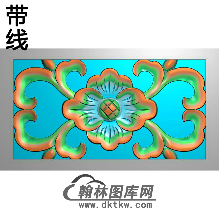 欧式长方形洋花精雕图（CYH-512）展示