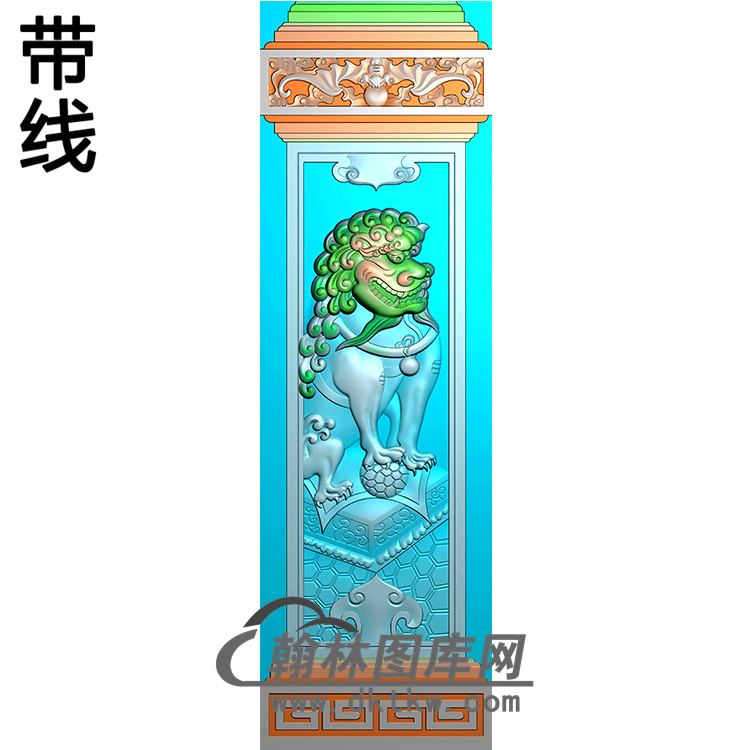 狮子碑板精雕图（MBBB-1537）展示