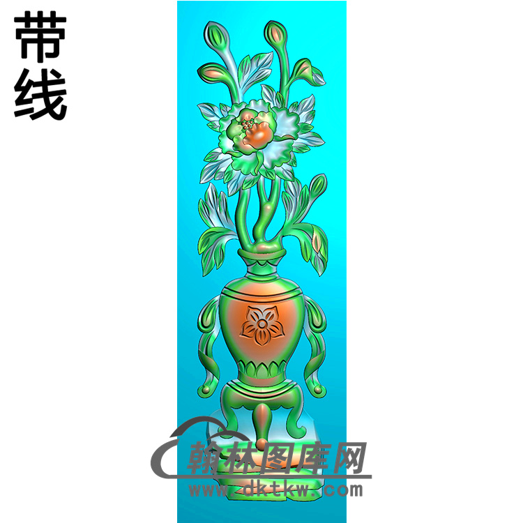 花瓶碑板精雕图（MBBB-1538）展示