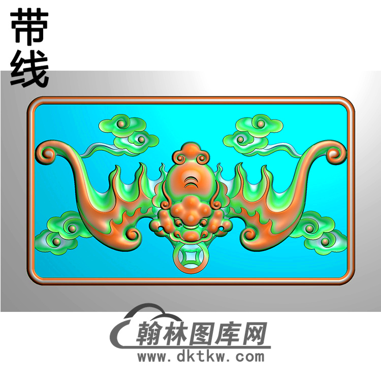 蝙蝠碑板精雕图（MBBB-1557）展示