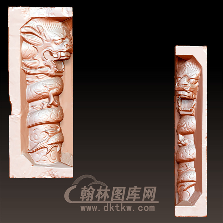 龙柱立体圆雕图(YML-029)展示