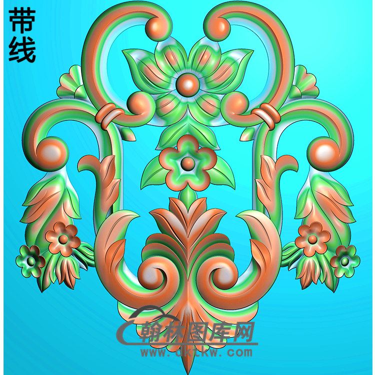 欧式洋花精雕图（QTH-199）展示