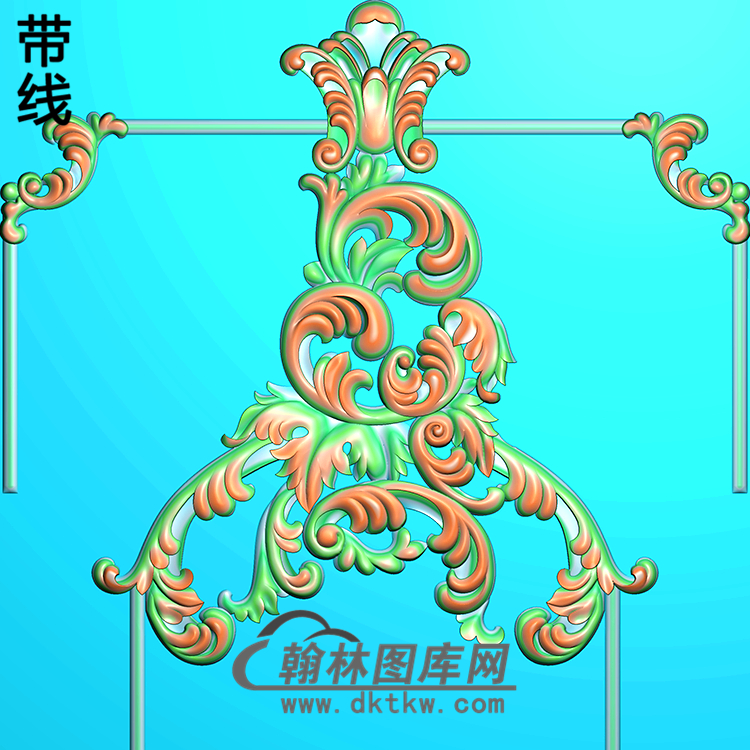  欧式洋花精雕图（QTH-233）展示