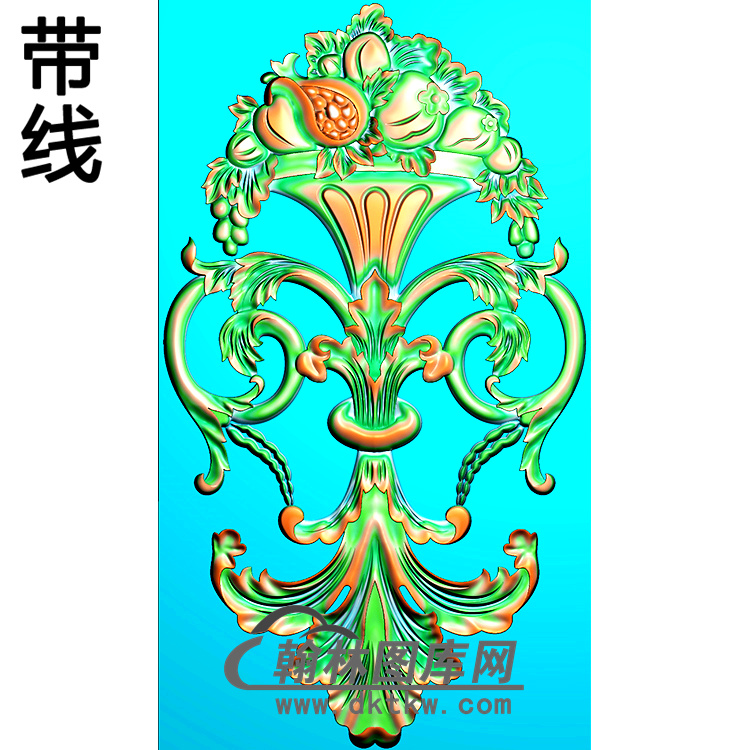 欧式洋花精雕图（QTH-448）展示
