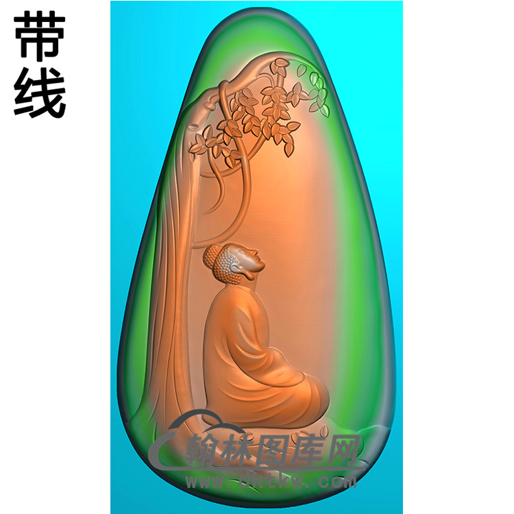 山水佛像精雕图（LFX-030)展示