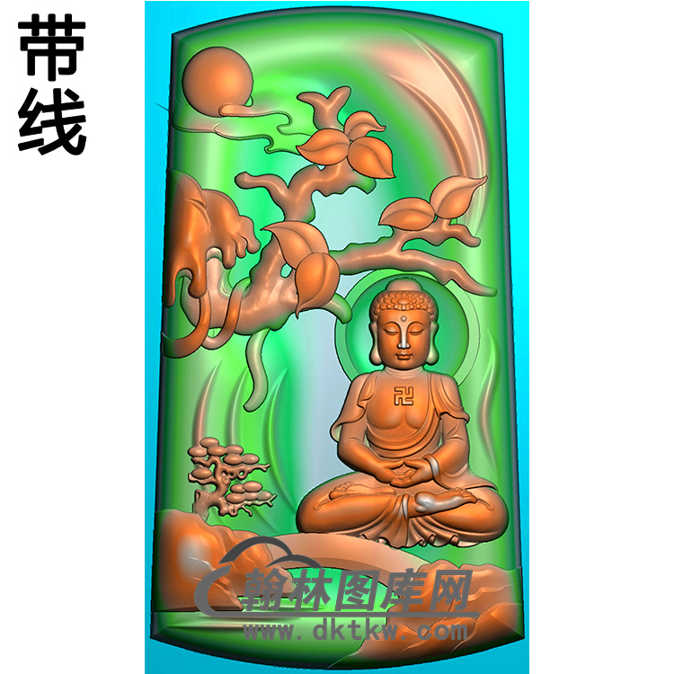 山水坐姿佛像精雕图（LFX-066)展示