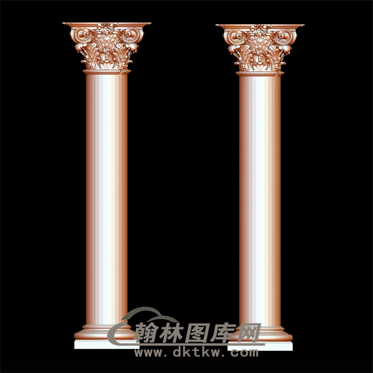 罗马柱立体圆雕图(LMZ-002)展示