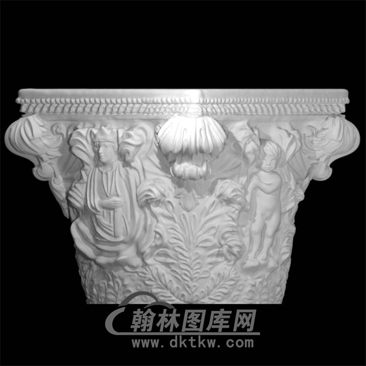 罗马柱头立体圆雕图(LMZ-023)展示