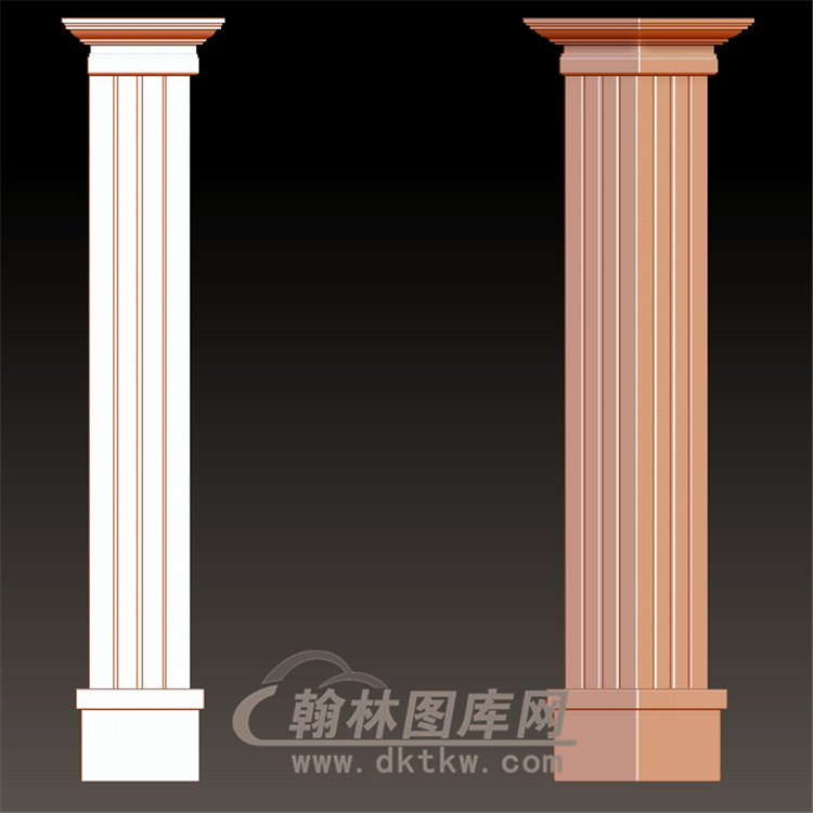 欧式柱子罗马柱立体圆雕图(LMZ-040)展示
