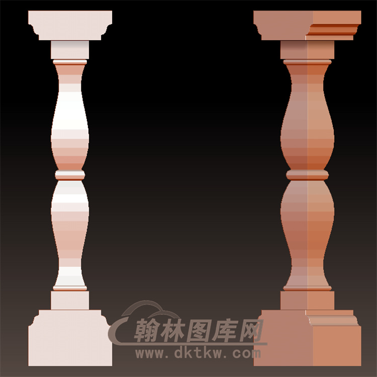 欧式罗马柱立体圆雕图(LMZ-046)展示